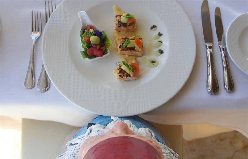 Fine dining at the Royal Club.
