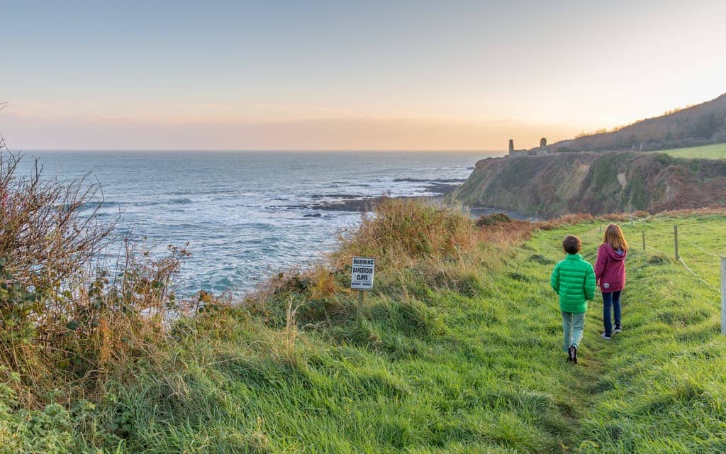 Hiking along the coast near Kinsale, Ireland