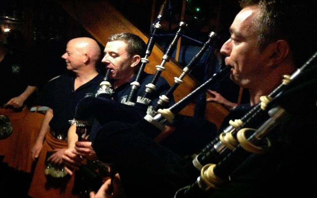 Bagpipes at Kevin Barry's Irish Pub