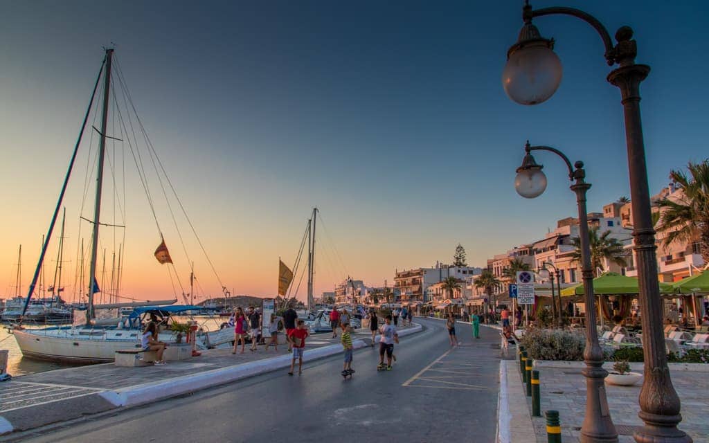Kid-friendly Europe: Naxos Town at Sunset