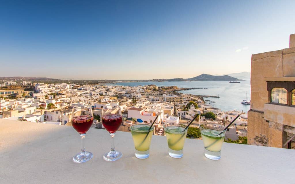 Kid-friendly Europe - Evening drinks at 1739 in Naxos