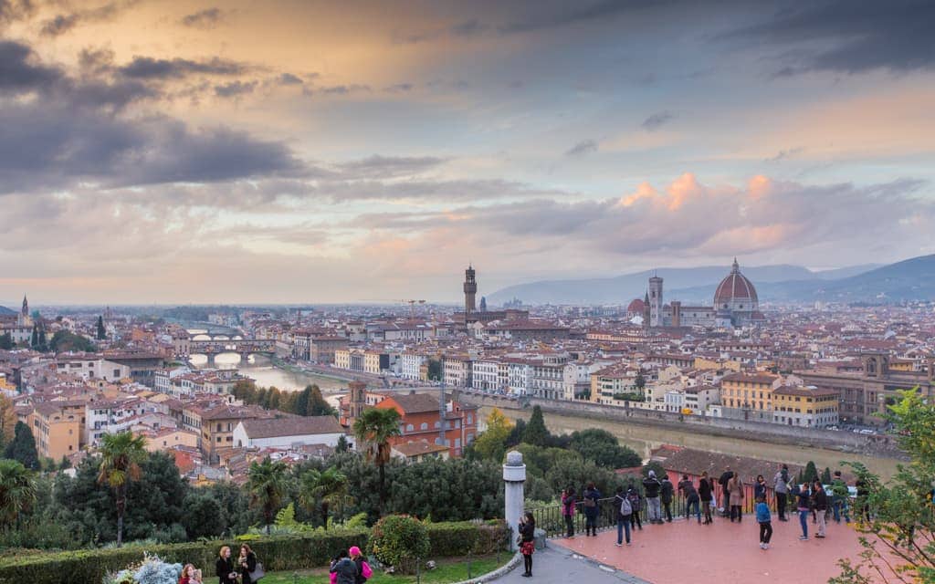 Kid-friendly Europe - Piazzale Michelangelo at sunset