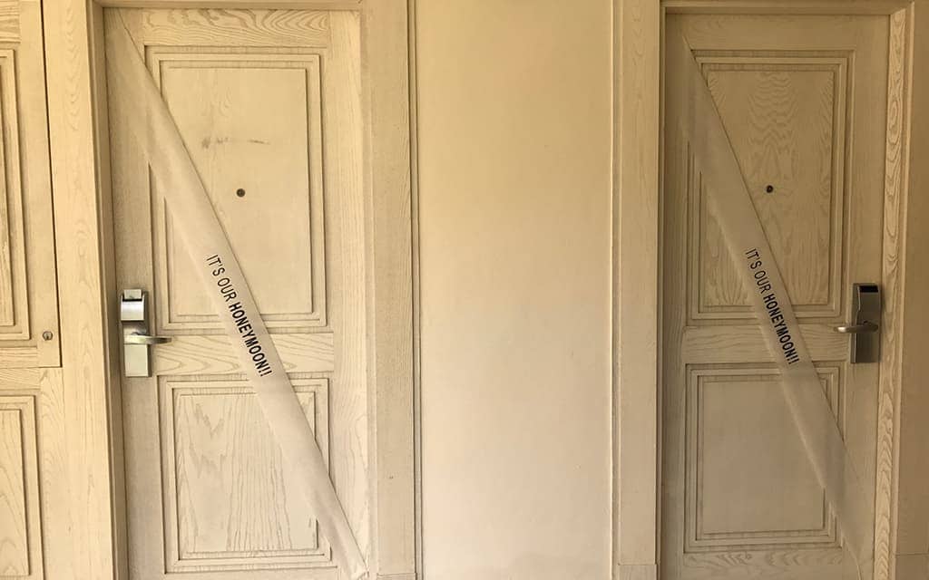 Honeymoon door tags