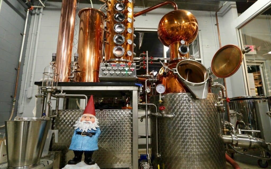 the Roaming Gnome visits a craft distillery