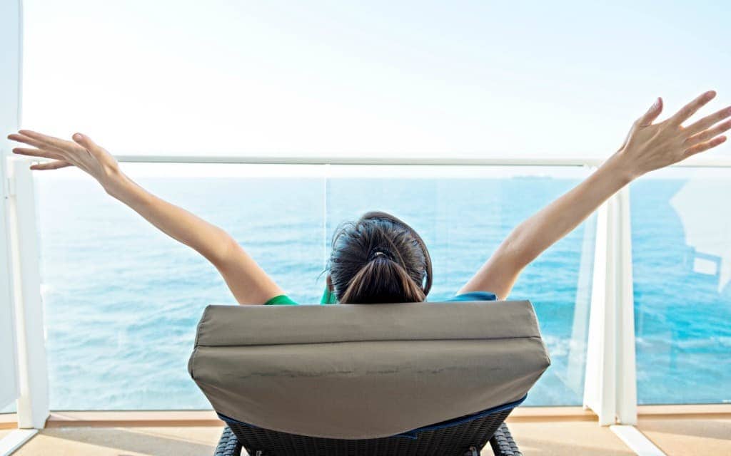 Person on cruise ship