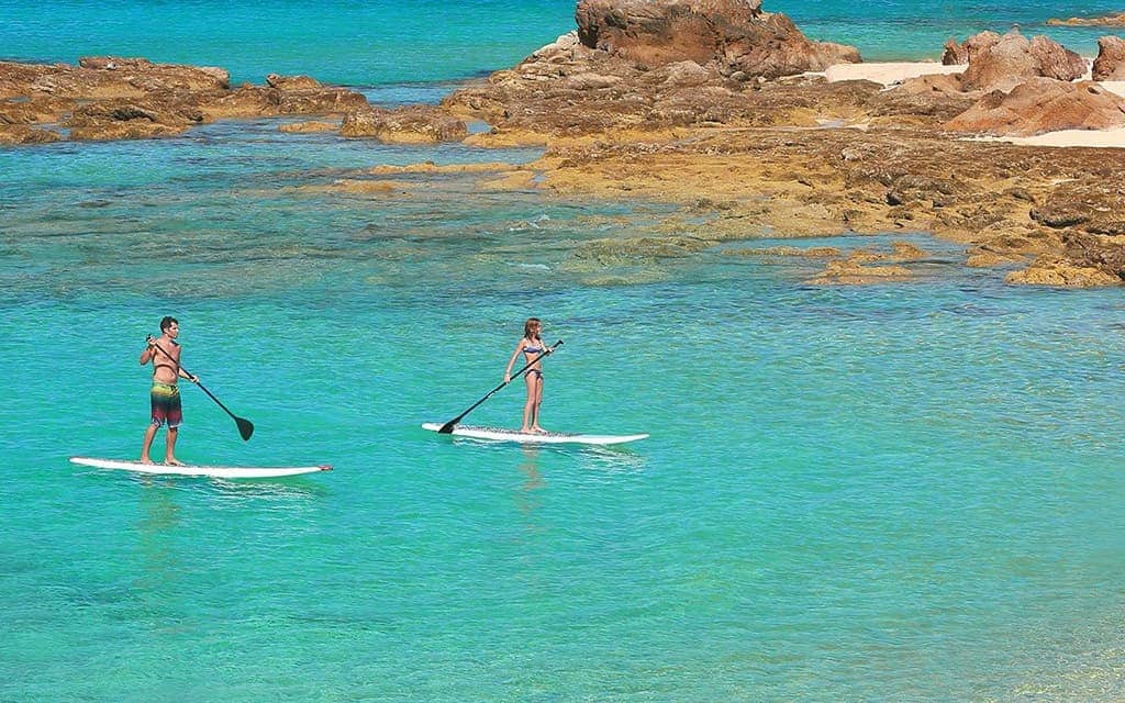 paddle boarding in Mexico