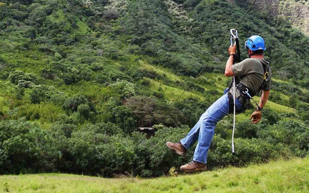 zip lining in Mexico