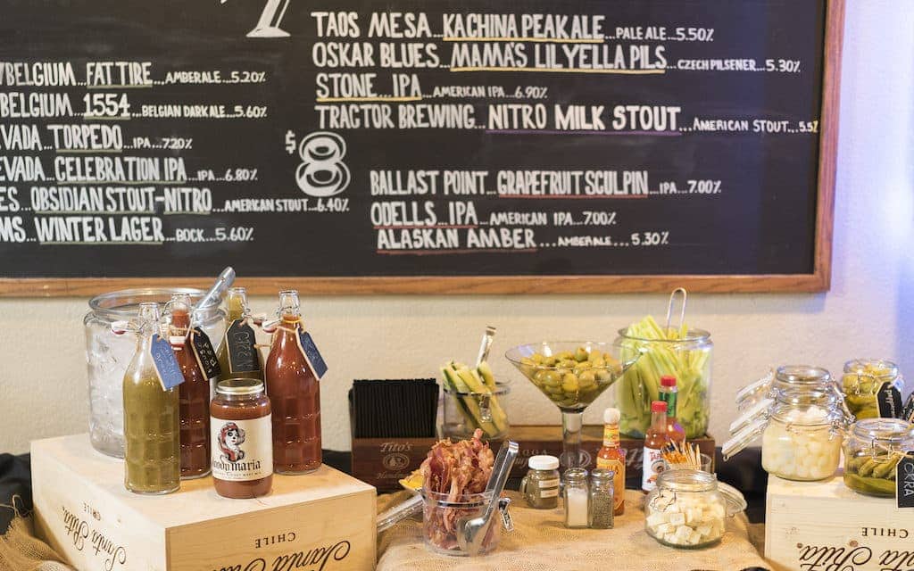 Bloody Mary Bar in Martini Tree, Taos Skil Valley