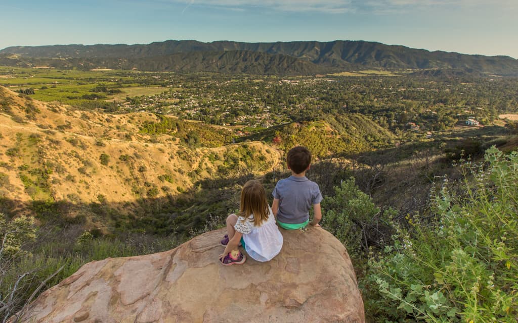 Ojai with kids: Overlooking Ojai from the Fox Canyon Trail