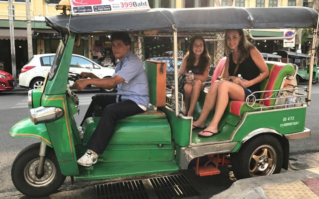 Touring Bangkok from a Tuk Tuk