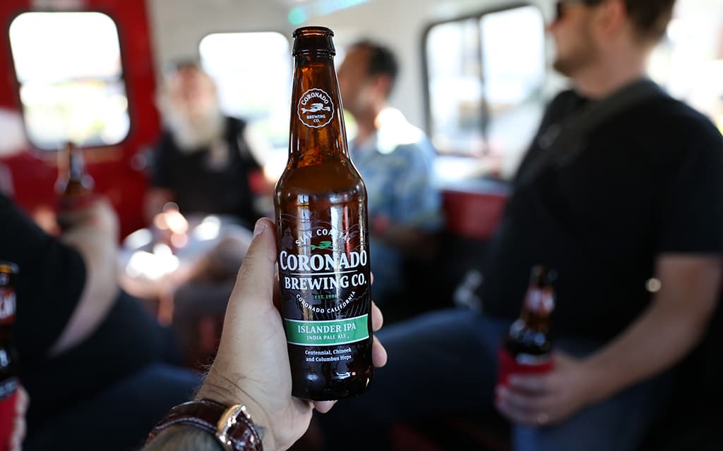 Coronado Brewing Co. in the Hotshots fire truck