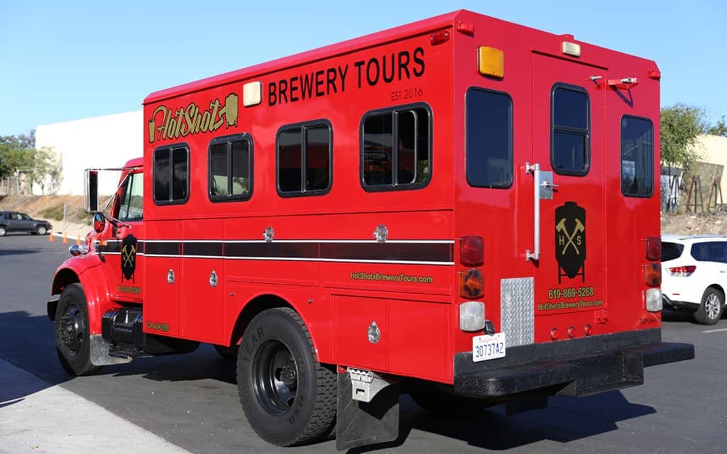 Hotshots Brewery Tour Fire Truck.