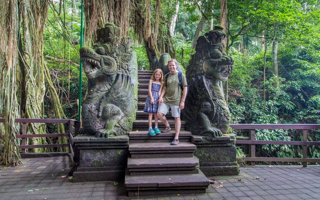 Travel with Kids: In Bali's Monkey Forest (9 years old)