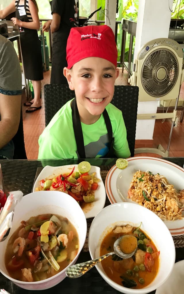 Kids will love learning to cook Thai food at cooking class in Phuket