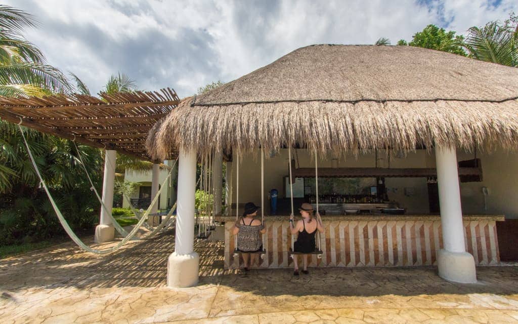 Riviera Maya with Kids - The bar swings at the main pool
