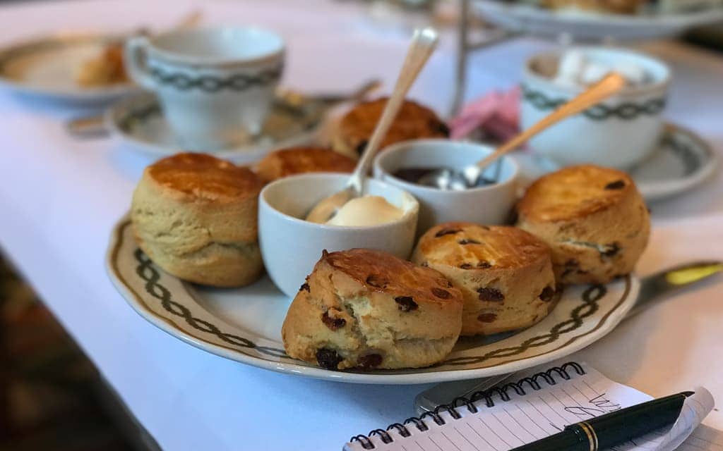 Warm scones to finish off afternoon tea at the Milestone