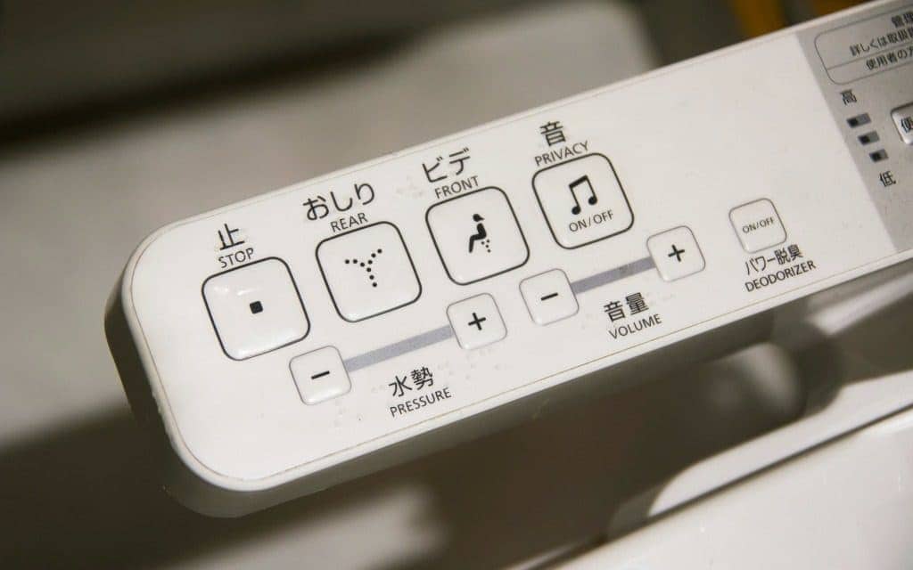 electronic toilet in Japan