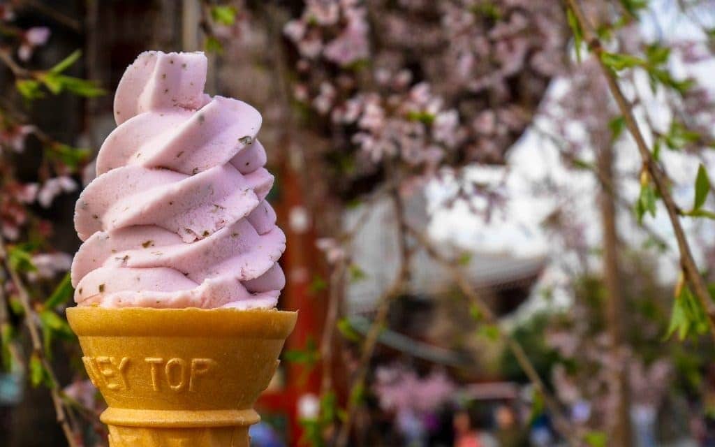 sakura flavored ice cream
