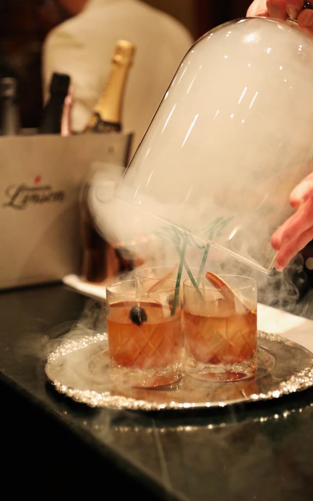 Smoked Old Fashioned at Stable Bar