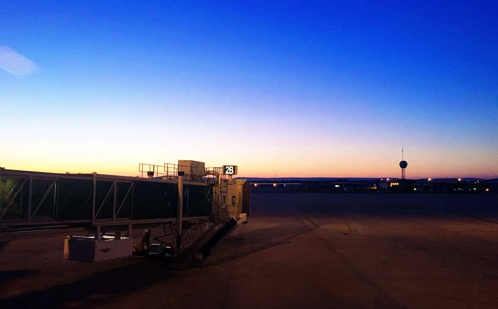No plane at airport Gate