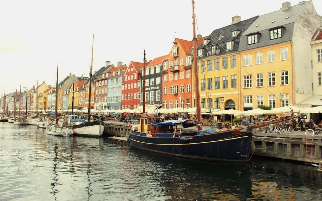 kid-friendly Copenhagen, boats and colorful houses in Nyhavn 