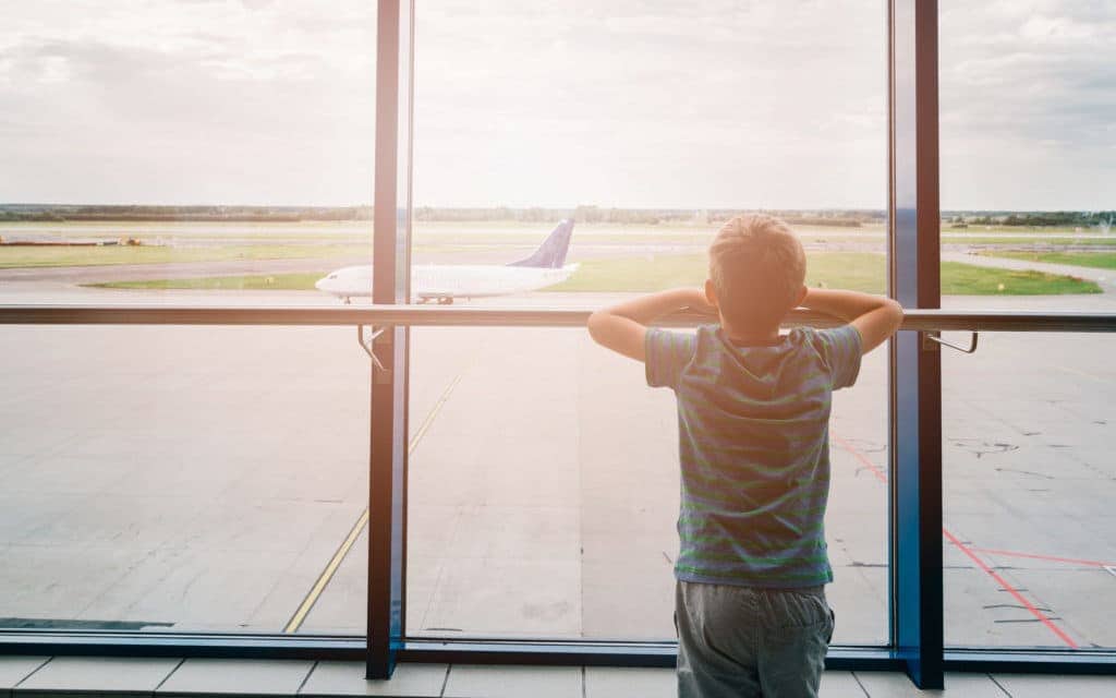 child at airport