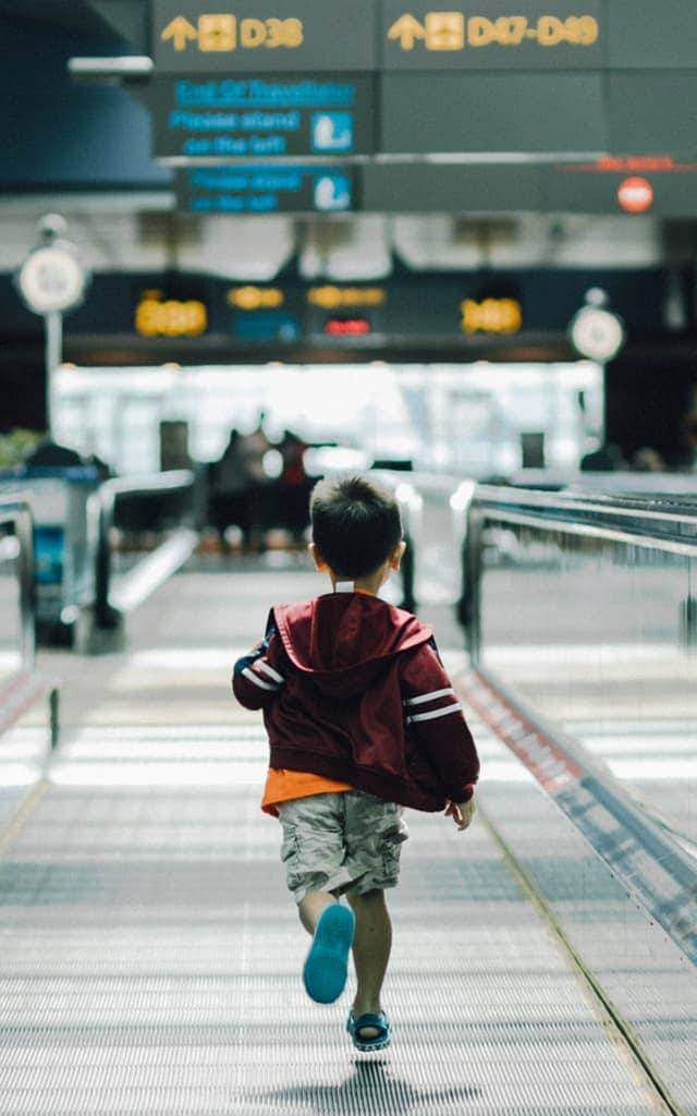 Running in the airport