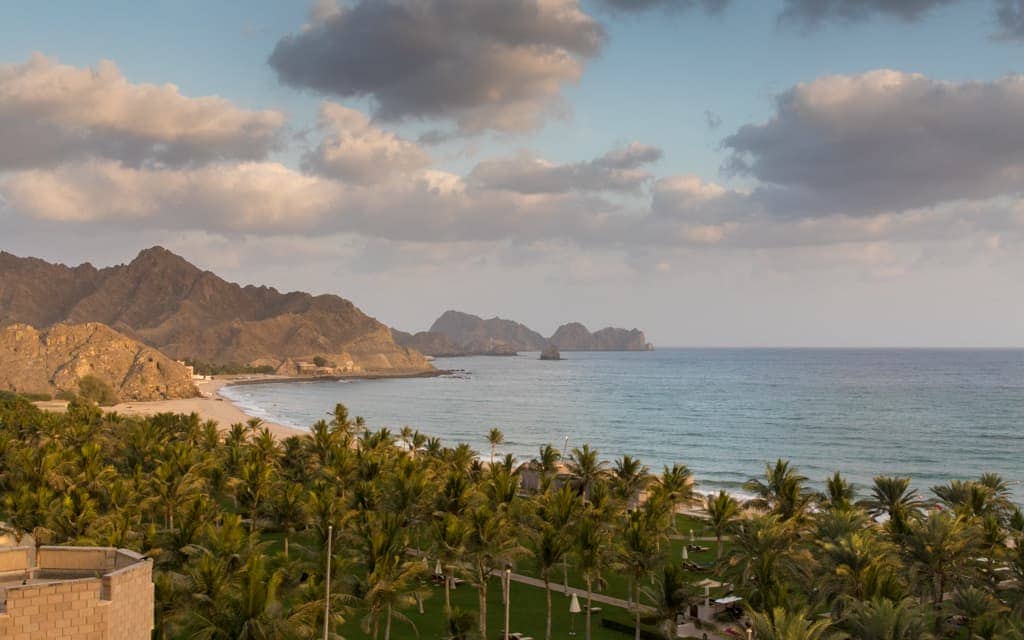 Best hotel views: The view is excellent in all directions at the Al Bustan Palace. Go for a sea view though!