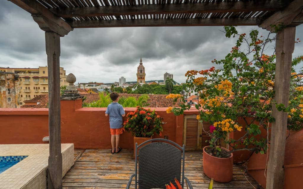 Best hotel views: We loved the view from the rooftop pool at Cartagena's Casa Pestagua, right in the middle of the old town