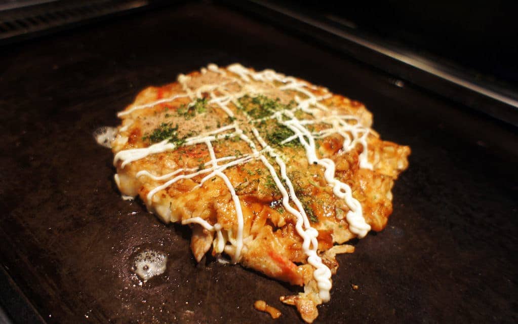 Japanese street food - okonomiyaki