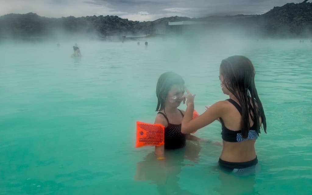 Iceland with kids - At the Blue Lagoon