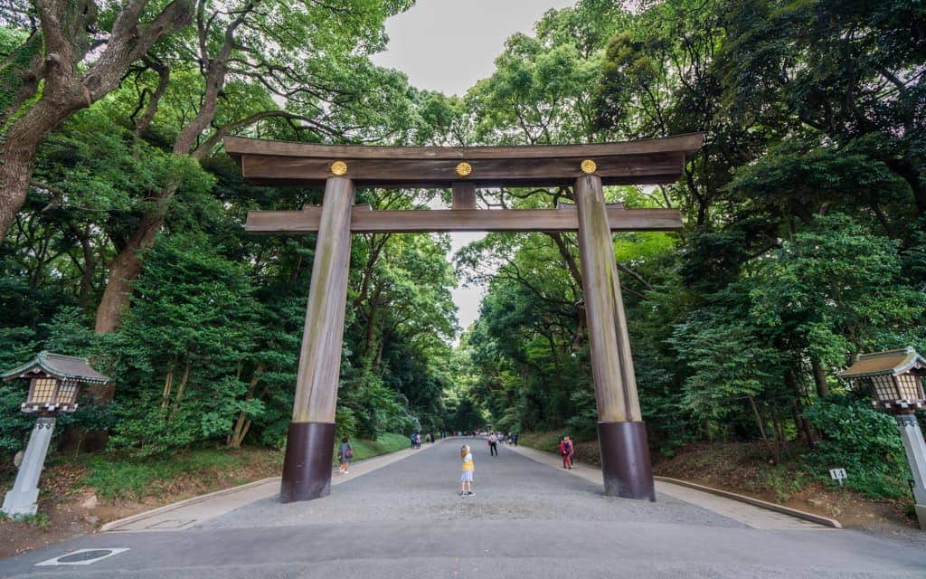 Bucket list cities: A torii gate near Tokyo's Meiji Shrine