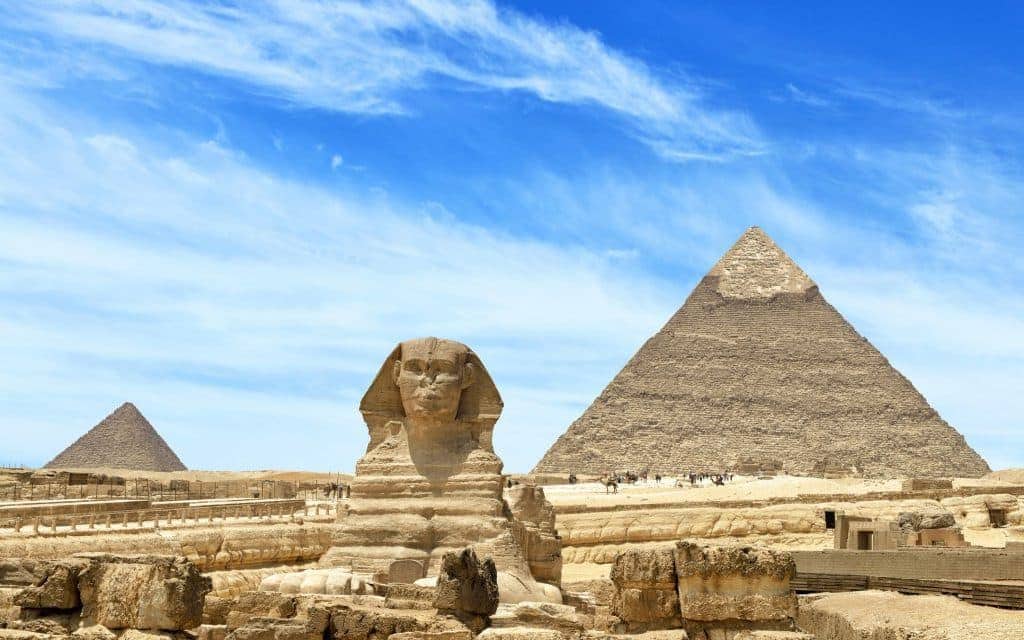 Giza Pyramids And Sphinx in Cairo, Egypt