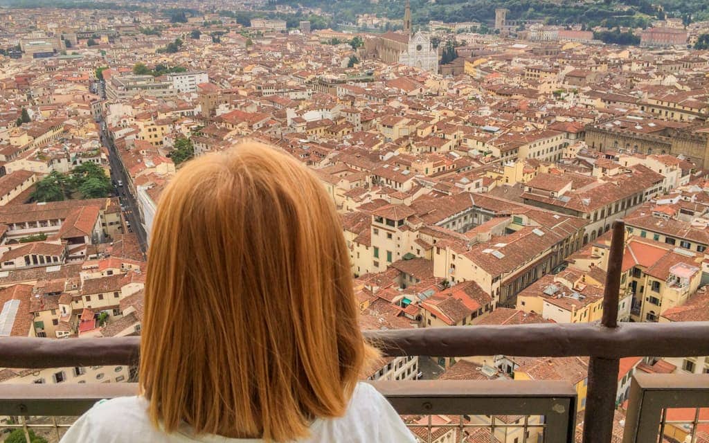 Europe Kid Activities: Looking out from the top of the Duomo