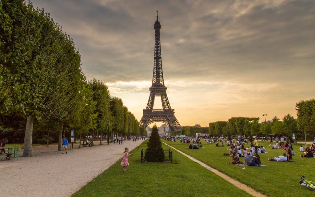 Europe Kid Activities: Evenings at the Eiffel Tower are perfect!