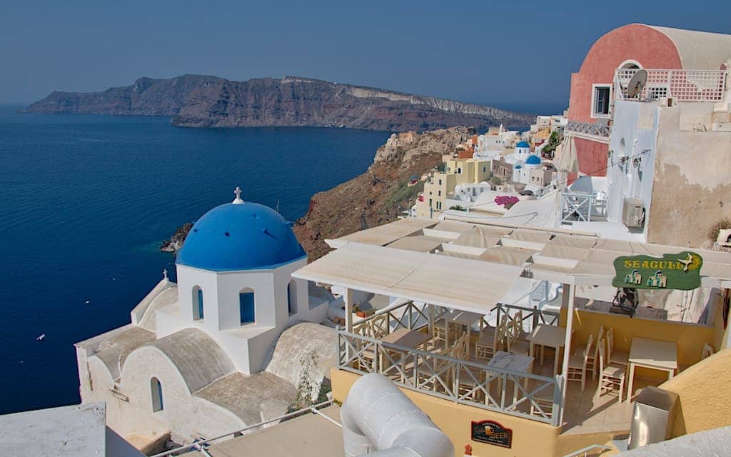Santorini Greece is one of the most colorful places in the world. Photo by MikesRoadTrip.com