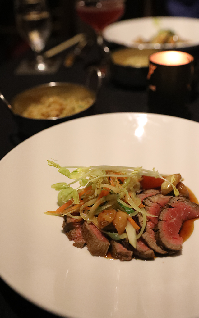 SAK-I Beef Tenderloin with roasted garlic and noodles