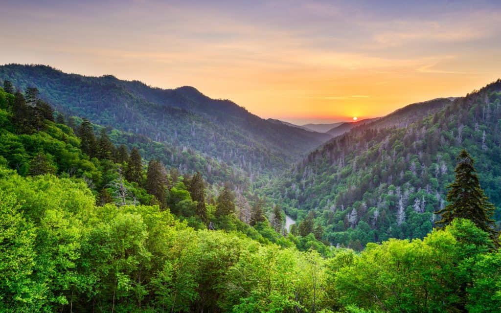 Newfound Gap in the Great Smoky Mountains National Park