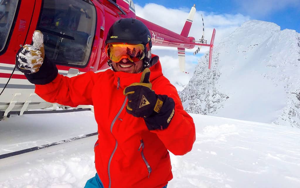 Heli-skiing