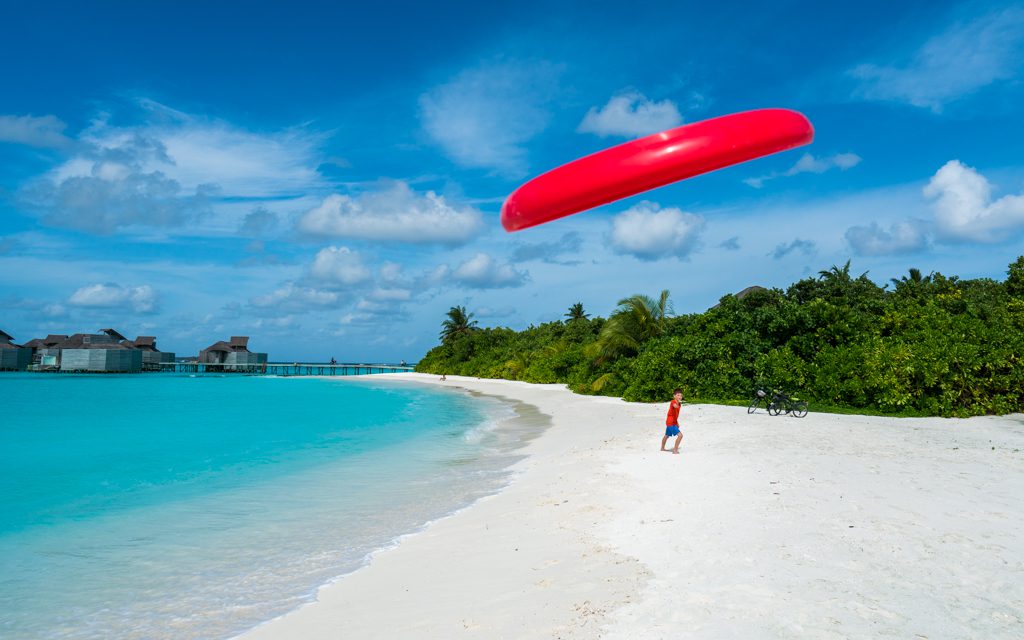 Packing tips:In the Maldives: we rode our bikes to a deserted beach and took along our Frisbee