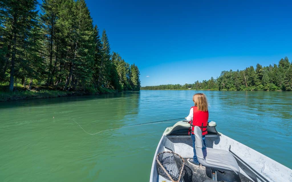 Whitefish, Montana - Fly fishing on Flathead River