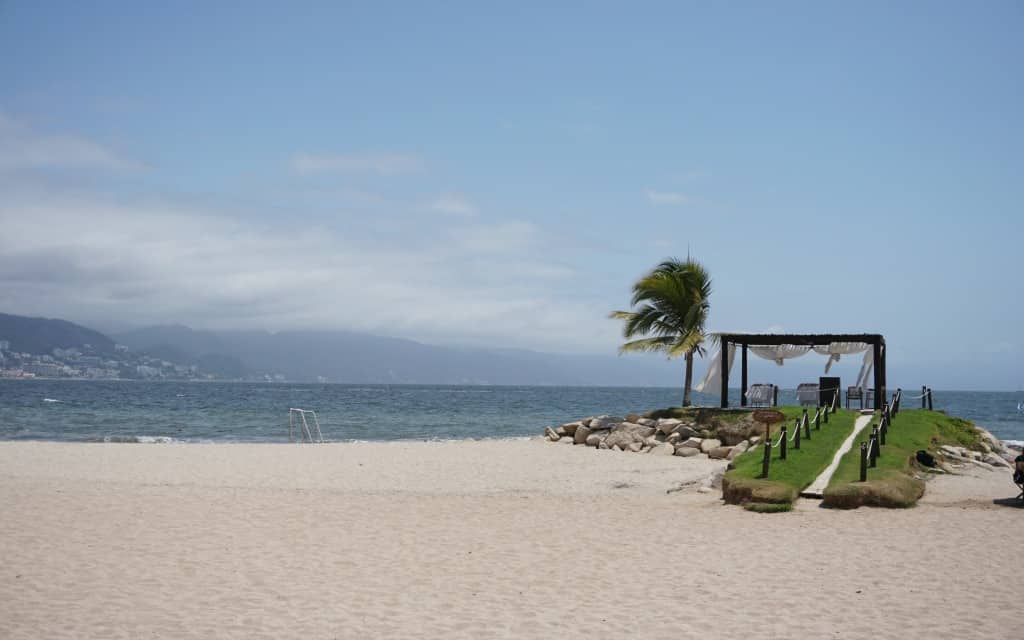 The beach in front of Sunscape resort in Puerto Vallarta.