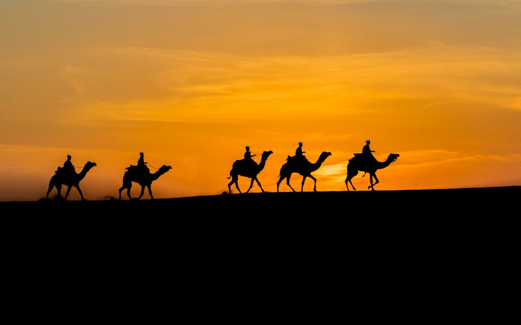 India: Sunset in India's Thar Desert