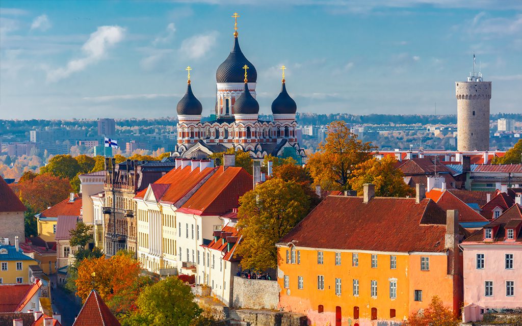 cityscape of tallinn estonia