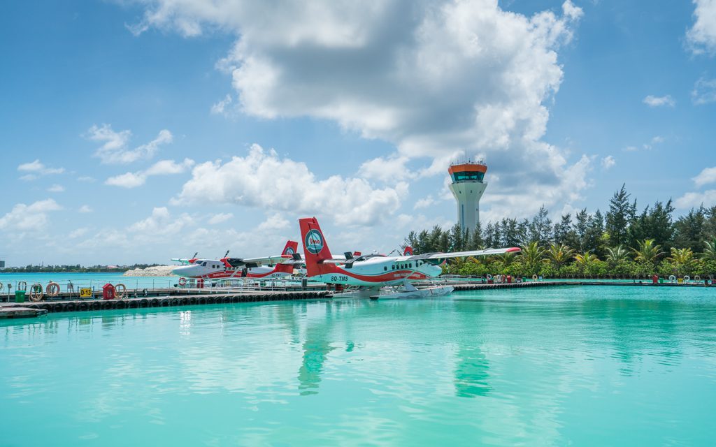Amazing Hotel Arrivals - The float plane that took us to Soneva Fushi