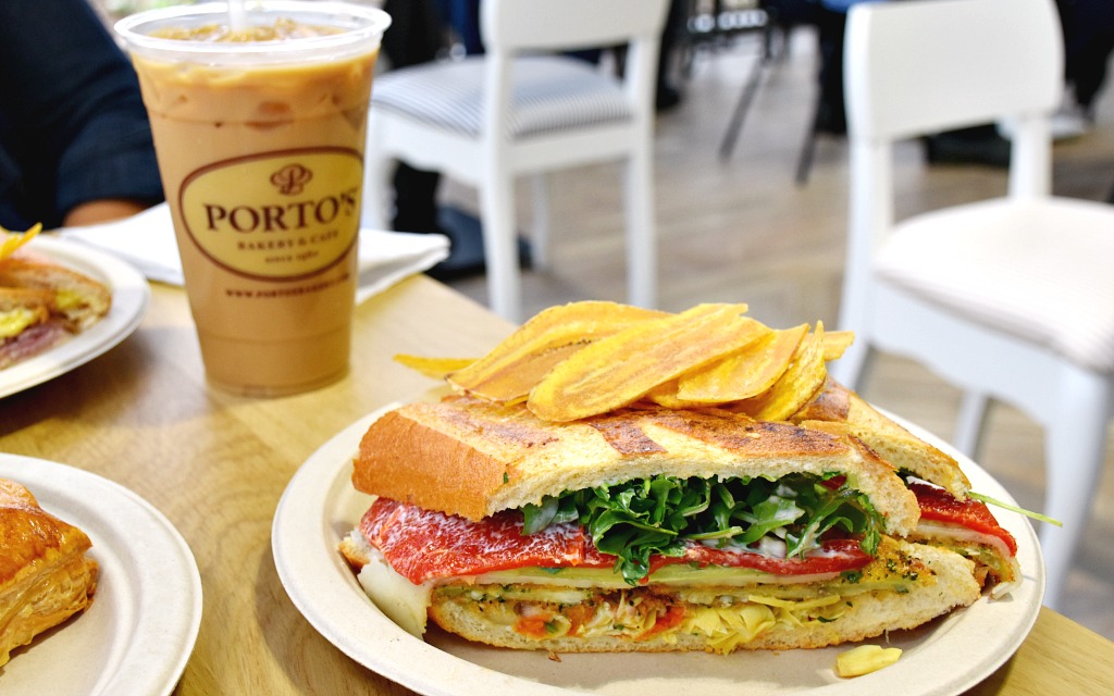 Vegetarian Cuban sandwich at Porto's Bakery