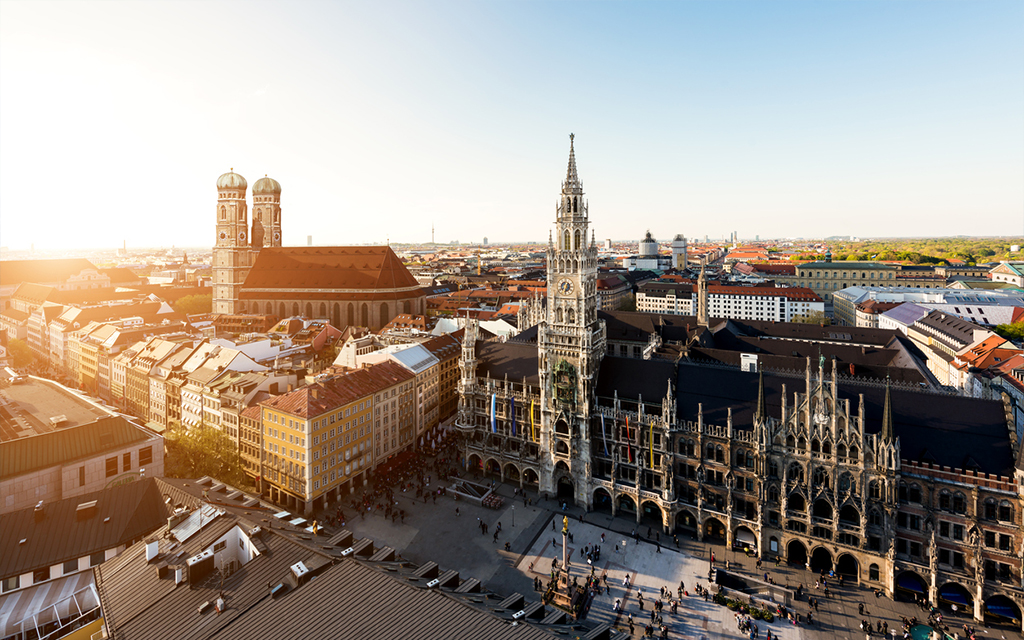 Munich Old Town sunset