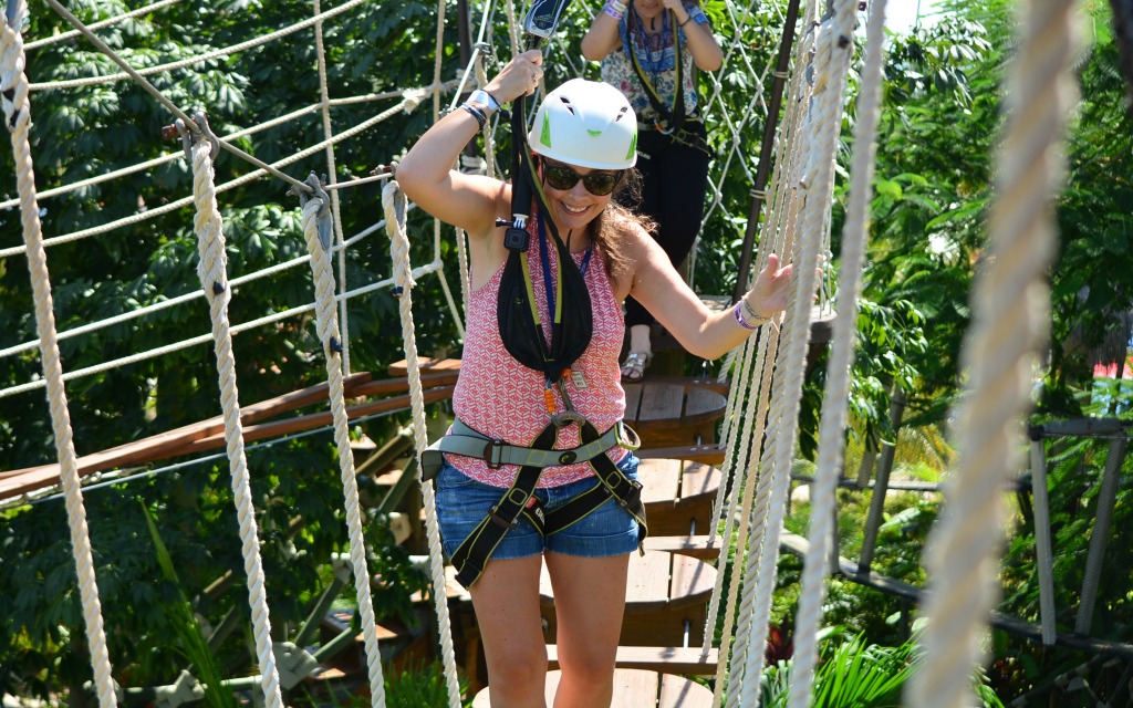 The ropes course at Ventura Park