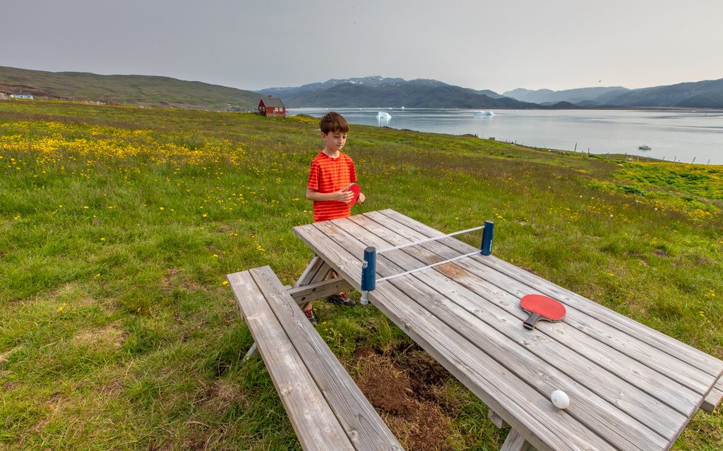 Around the world - Picnic table ping pong in Greenland!