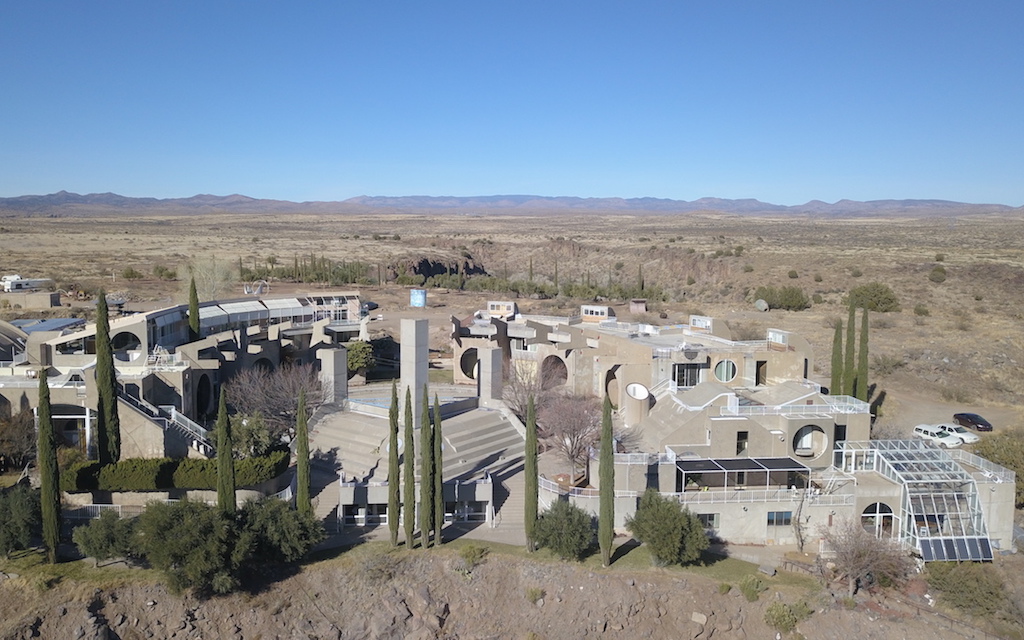 Arcosanti aerial photo by MikesRoadTrip.com